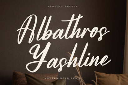 Albathros Yashline - Modern Bold Script Font Letterena Studios 
