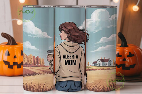 Alberta Mom 20oz Tumbler Wrap Sublimation PixelChick 