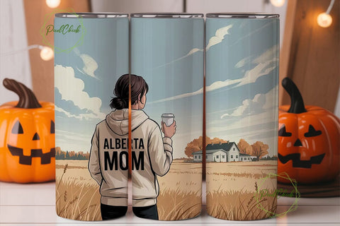 Alberta Mom 20oz Tumbler Wrap Sublimation PixelChick 