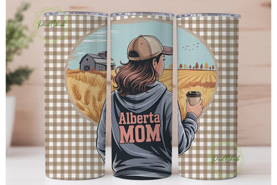 Alberta Mom Fall 20oz Tumbler Wrap Sublimation PixelChick 