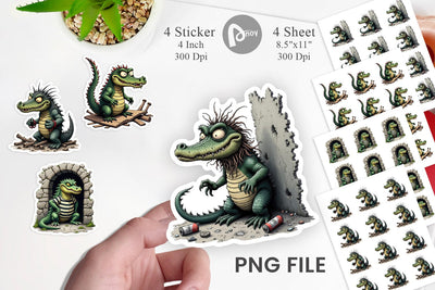 Alcatraz Gator Sticker Sublimation artnoy 