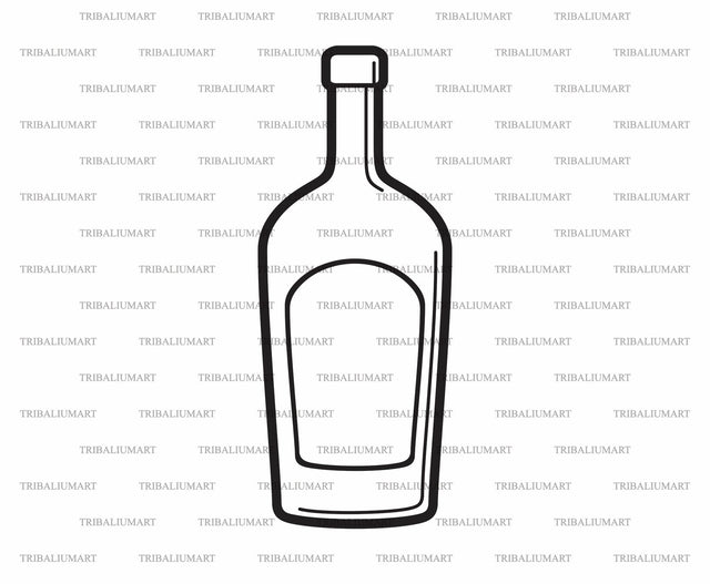 Alcohol Bottle SVG TribaliumArtSF 