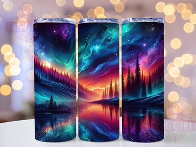Alcohol Ink Aurora Tumbler, Northern Lights Tumbler, 20oz Tumbler Wrap, Sublimation Design, Aurora Borealis Gift, Abstract Ink Wrap, Scenic Night Sky Tumbler Sublimation SvggirlplusArt 