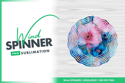 Alcohol ink flowers pink and blue palette Sublimation Regulrcrative 