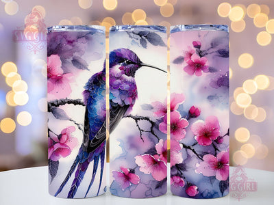 Alcohol Ink Hummingbird 20oz Tumbler Wrap Sublimation Design, Straight Tapered Tumbler Wrap, Hummingbird Tumbler Png, Instant Digital Download Sublimation SvggirlplusArt 