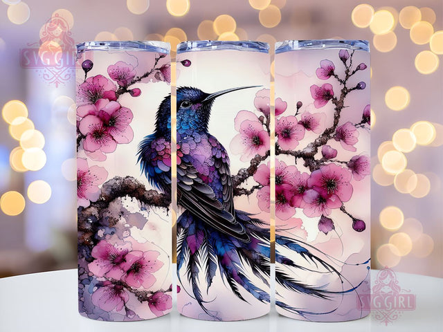 Alcohol Ink Hummingbird 20oz Tumbler Wrap Sublimation Design, Straight Tapered Tumbler Wrap, Hummingbird Tumbler Png, Instant Digital Download Sublimation SvggirlplusArt 