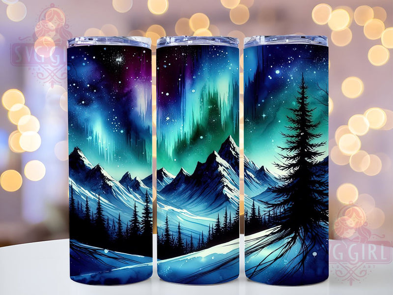 Alcohol Ink Northern Lights 20oz Tumbler Wrap Sublimation Design, Straight Tapered Tumbler Wrap, Northern Lights Tumbler Png, Instant Digital Download Sublimation SvggirlplusArt 