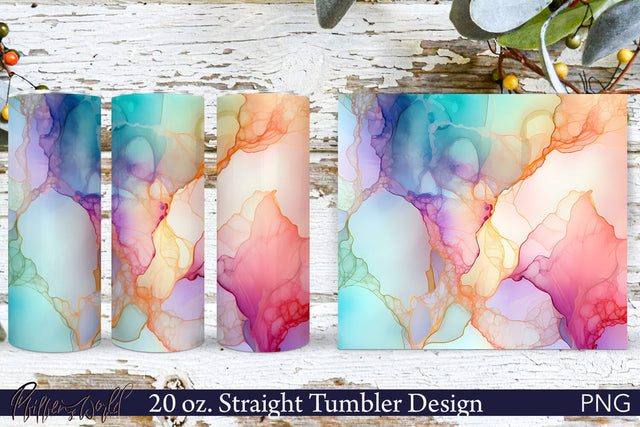 Alcohol Ink Tumbler Wrap | Abstract Sublimation Pfiffen's World 