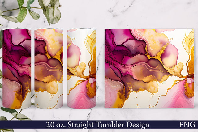Alcohol Ink Tumbler Wrap | Purple Color Sublimation Pfiffen's World 