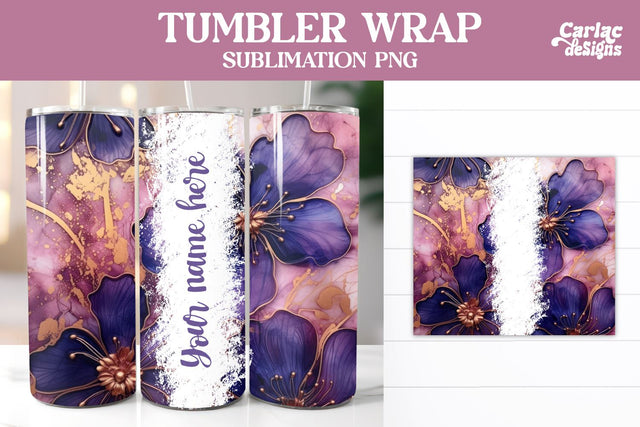Alcohol Ink Tumbler Wrap Sublimation Sublimation Carla C Designs 