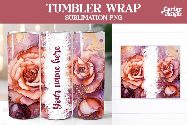 Alcohol Ink Tumbler Wrap Sublimation Sublimation Carla C Designs 