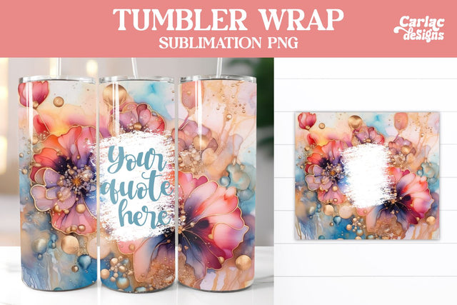 Alcohol Ink Tumbler Wrap Sublimation Sublimation Carla C Designs 