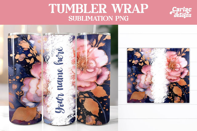 Alcohol Ink Tumbler Wrap Sublimation Sublimation Carla C Designs 