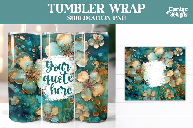 Alcohol Ink Tumbler Wrap Sublimation Sublimation Carla C Designs 