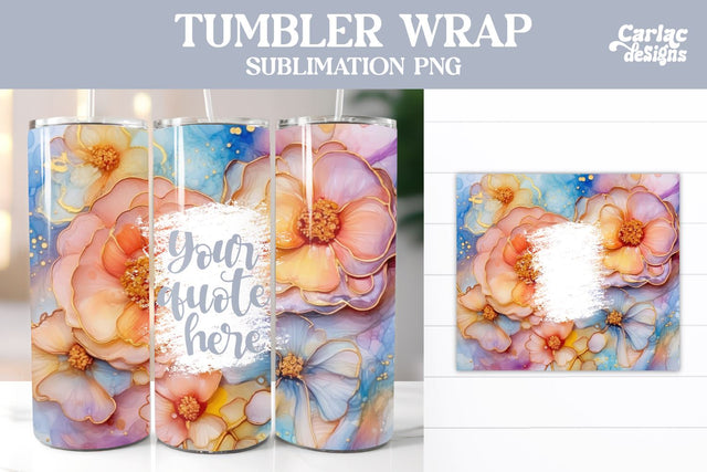 Alcohol Ink Tumbler Wrap Sublimation Sublimation Carla C Designs 