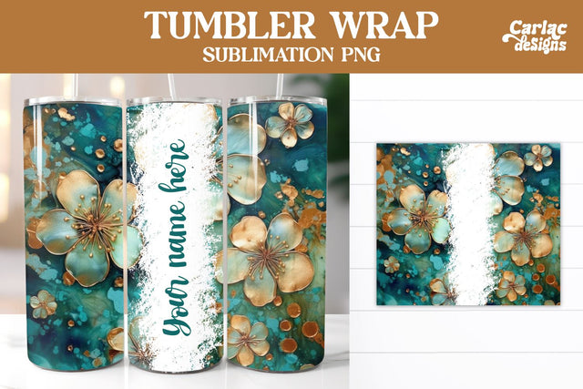 Alcohol Ink Tumbler Wrap Sublimation Sublimation Carla C Designs 