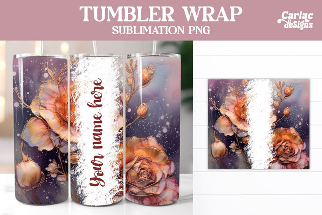 Alcohol Ink Tumbler Wrap Sublimation Sublimation Carla C Designs 