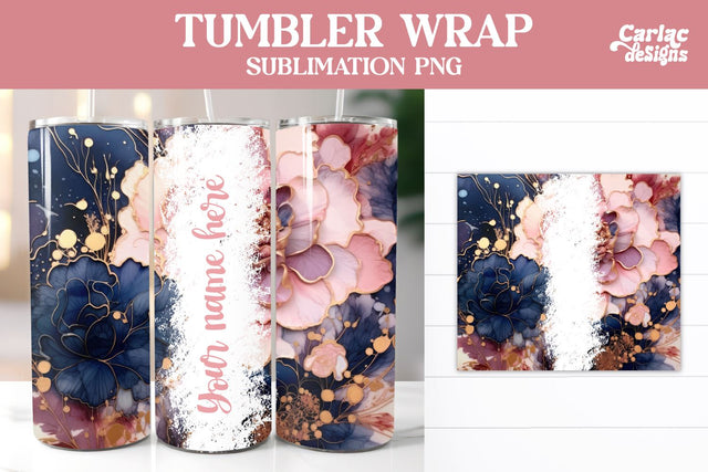Alcohol Ink Tumbler Wrap Sublimation Sublimation Carla C Designs 