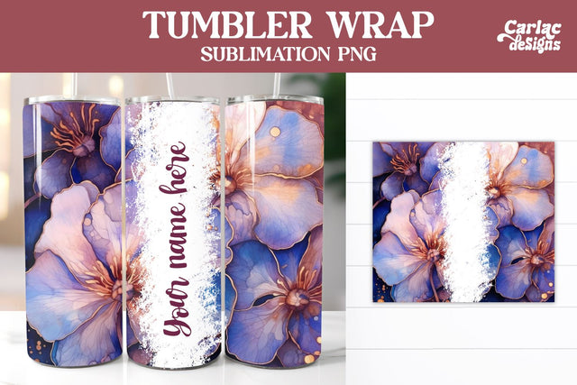Alcohol Ink Tumbler Wrap Sublimation Sublimation Carla C Designs 