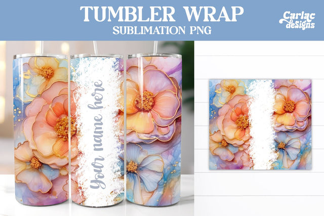 Alcohol Ink Tumbler Wrap Sublimation Sublimation Carla C Designs 