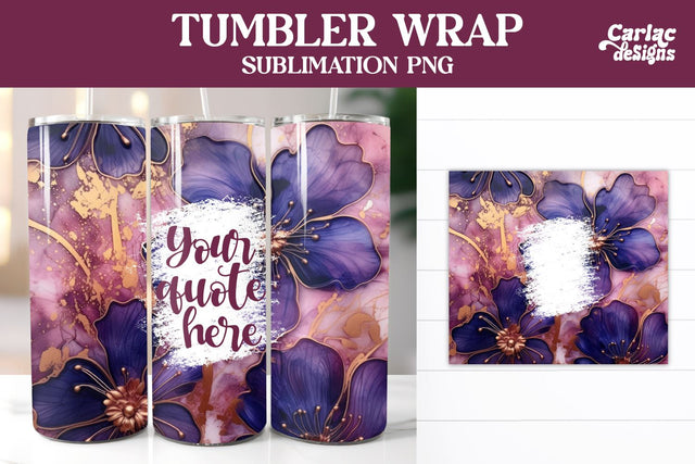 Alcohol Ink Tumbler Wrap Sublimation Sublimation Carla C Designs 