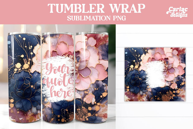 Alcohol Ink Tumbler Wrap Sublimation Sublimation Carla C Designs 