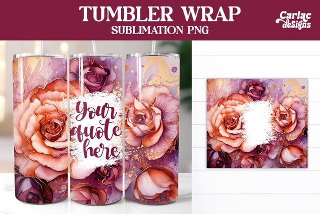 Alcohol Ink Tumbler Wrap Sublimation Sublimation Carla C Designs 