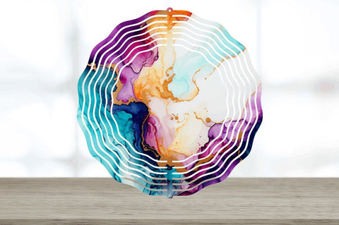 Alcohol Ink Wind Spinner Sublimation Regulrcrative 