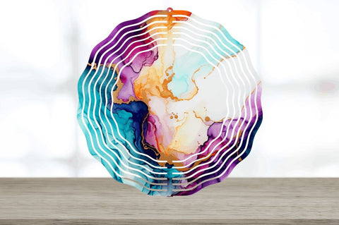 Alcohol Ink Wind Spinner Sublimation Regulrcrative 