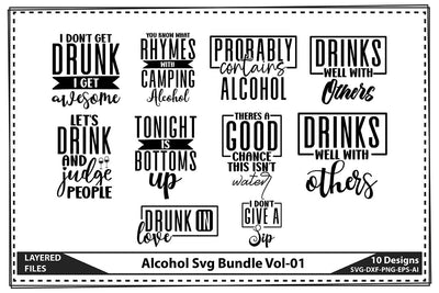 Alcohol Svg Bundle Vol-01 SVG shah alam 