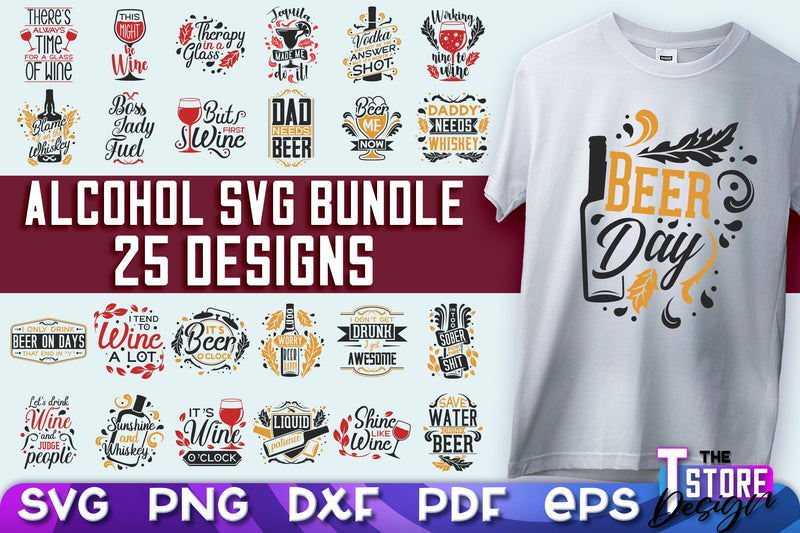 Alcohol SVG Design | Wine SVG Quotes | Party SVG Quotes v.1 SVG The T Store Design 