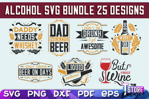 Alcohol SVG Design | Wine SVG Quotes | Party SVG Quotes v.1 SVG The T Store Design 
