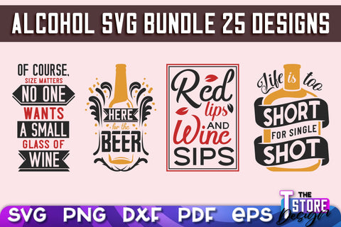 Alcohol SVG Design | Wine SVG Quotes | Party SVG Quotes v.2 SVG The T Store Design 