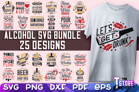 Alcohol SVG Design | Wine SVG Quotes | Party SVG Quotes v.2 SVG The T Store Design 