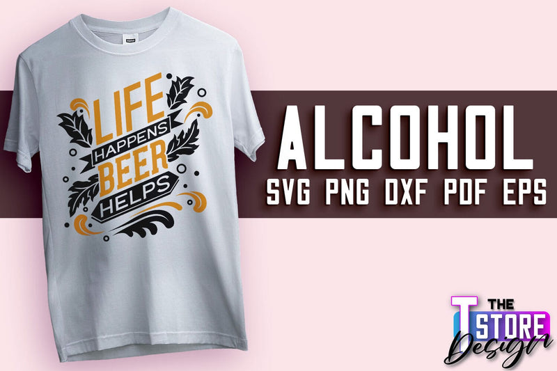 Alcohol SVG Design | Wine SVG Quotes | Party SVG Quotes v.2 SVG The T Store Design 