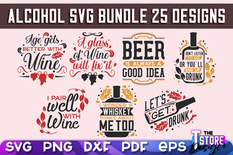 Alcohol SVG Design | Wine SVG Quotes | Party SVG Quotes v.2 SVG The T Store Design 