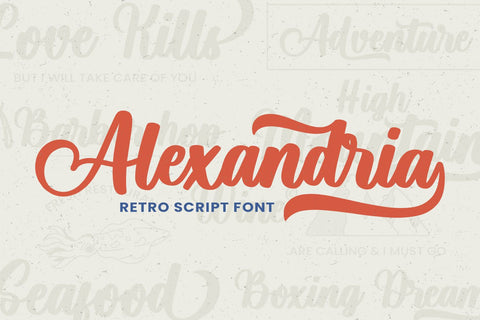 Alexandria Font Mozarella 
