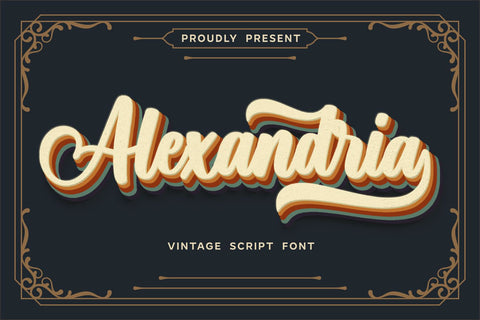 Alexandria Font Mozarella 
