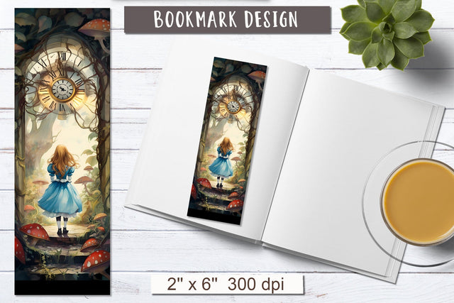 Alice in wonderland fairy tale | Kids bookmark sublimation Sublimation Olga Boat Design 