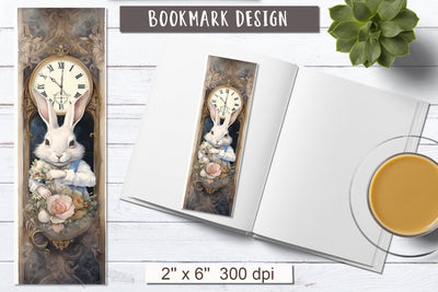 Alice in wonderland fairy tale | Printable kids bookmark Sublimation Olga Boat Design 
