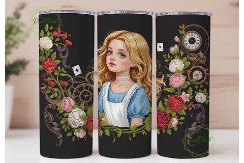 Alice Wonderland Fantasy Tumbler Wrap Sublimation PixelChick 