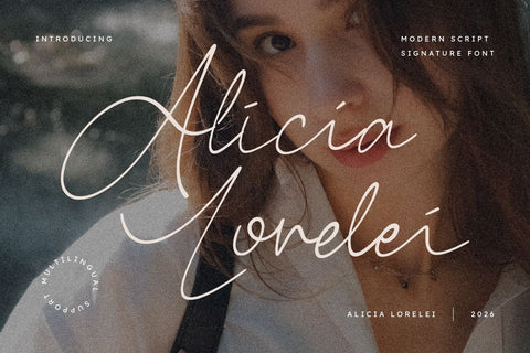 Alicia Lorelei - Signature Font Font Masyafi Studio 