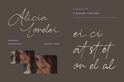 Alicia Lorelei - Signature Font Font Masyafi Studio 