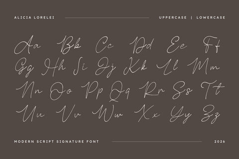 Alicia Lorelei - Signature Font Font Masyafi Studio 