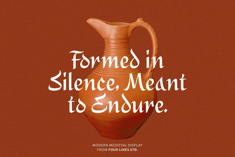 Alidin – Modern Medieval Display Font Four Lines Std. 