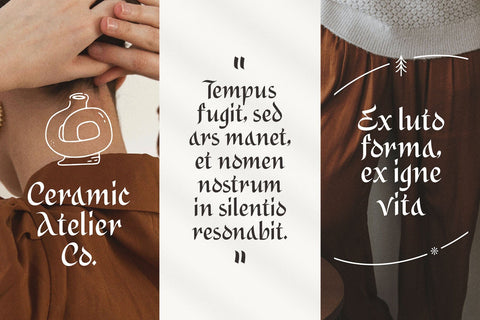 Alidin – Modern Medieval Display Font Four Lines Std. 