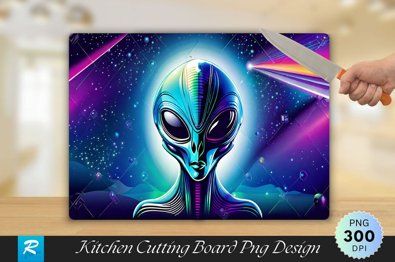 Alien Cutting Board Sublimation Regulrcrative 