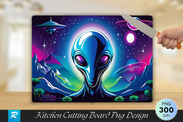 Alien Cutting Board Sublimation Regulrcrative 