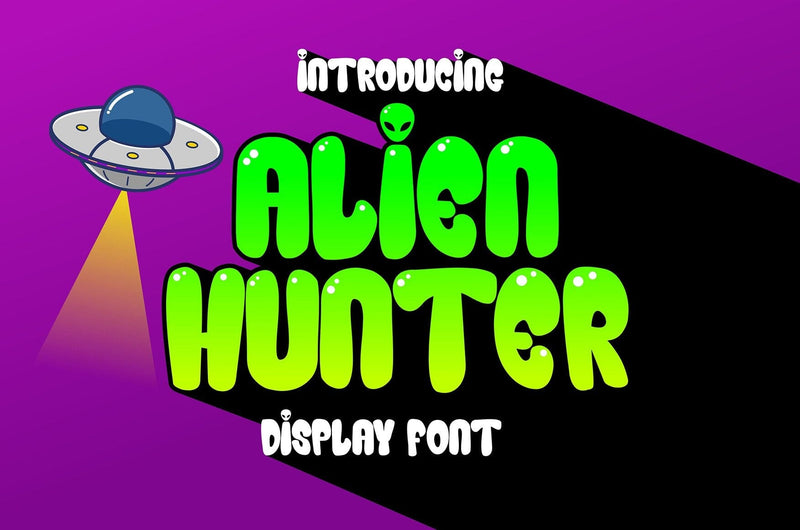 Alien Hunter - Display Font Font Mozzatype 