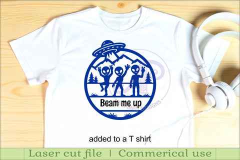 Alien Name Sign SVG Round, UFO Kids Room Decor, Space Wall SVG APInspireddesigns 